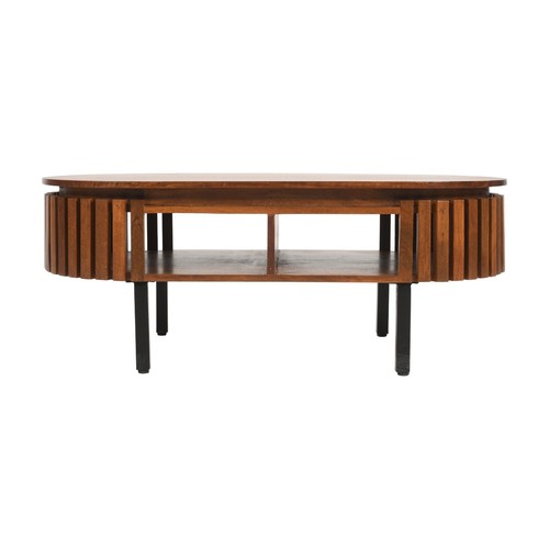 Dark slatted curve - dark, tv