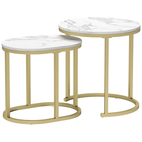 Marble effect nest tables - nest, of