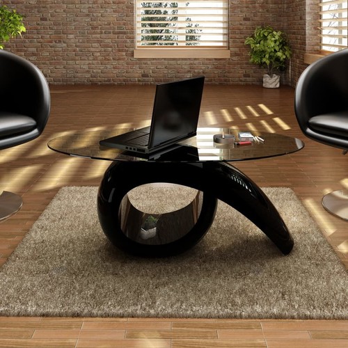Coffee table with oval - table,