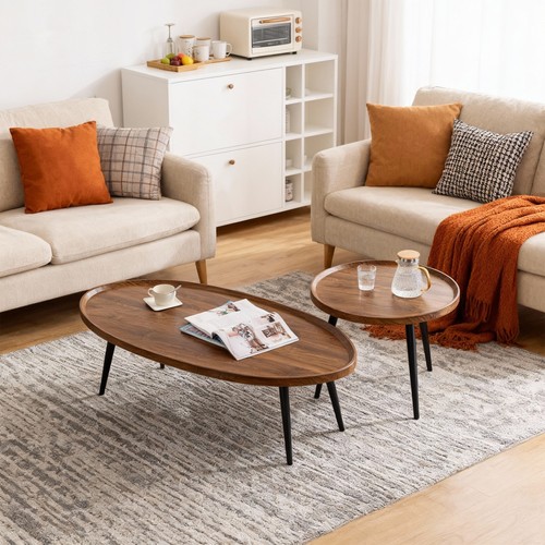 Walnut nesting coffee tables - walnut,