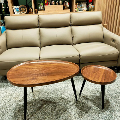 Oval round modern wooden - oval,