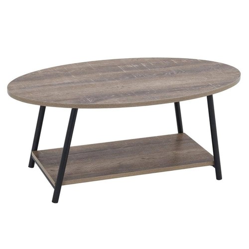 Brown oval wood top - oval,