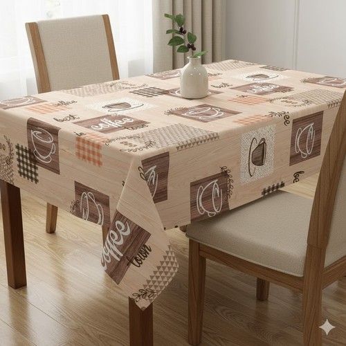 Coffee wipe clean tablecloth - coffee,