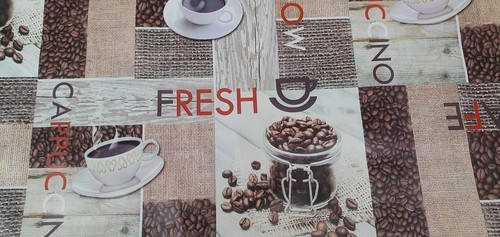 Brown coffee beans patchwork - brown,