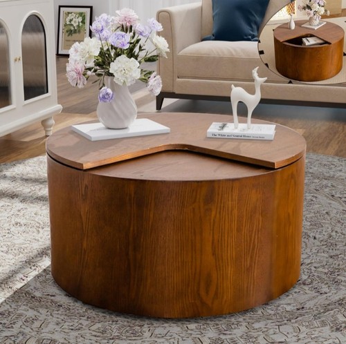 Round drum coffee table - round,